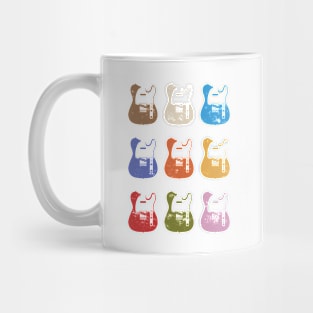 T-Style Electric Guitar Bodies Colorful Theme Mug